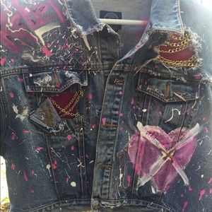 Hand painted denim jacket